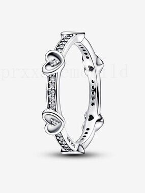 Pandora Radiant Sparkling Hearts Ring